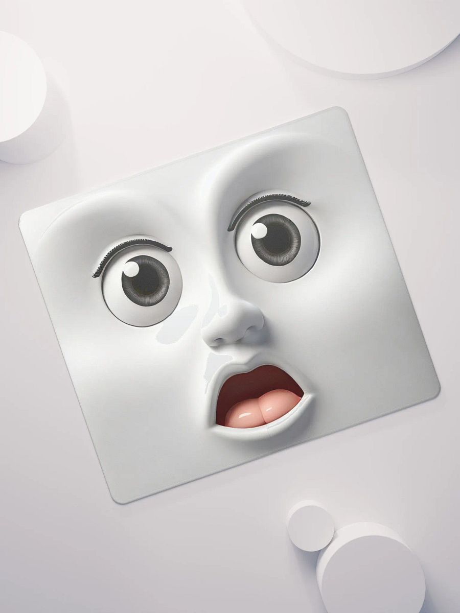 Surprised Expression Premium Mouse Pad: Add a Pop of Fun to Your Desk! product image (7)