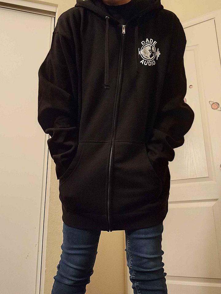 Dade Audio Fleece Zip Up Hoodie White product image (1)