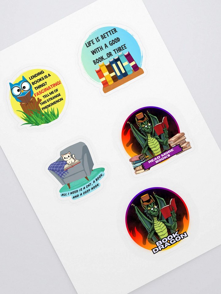 Whimsical Book Lover Sticker Set product image (1)