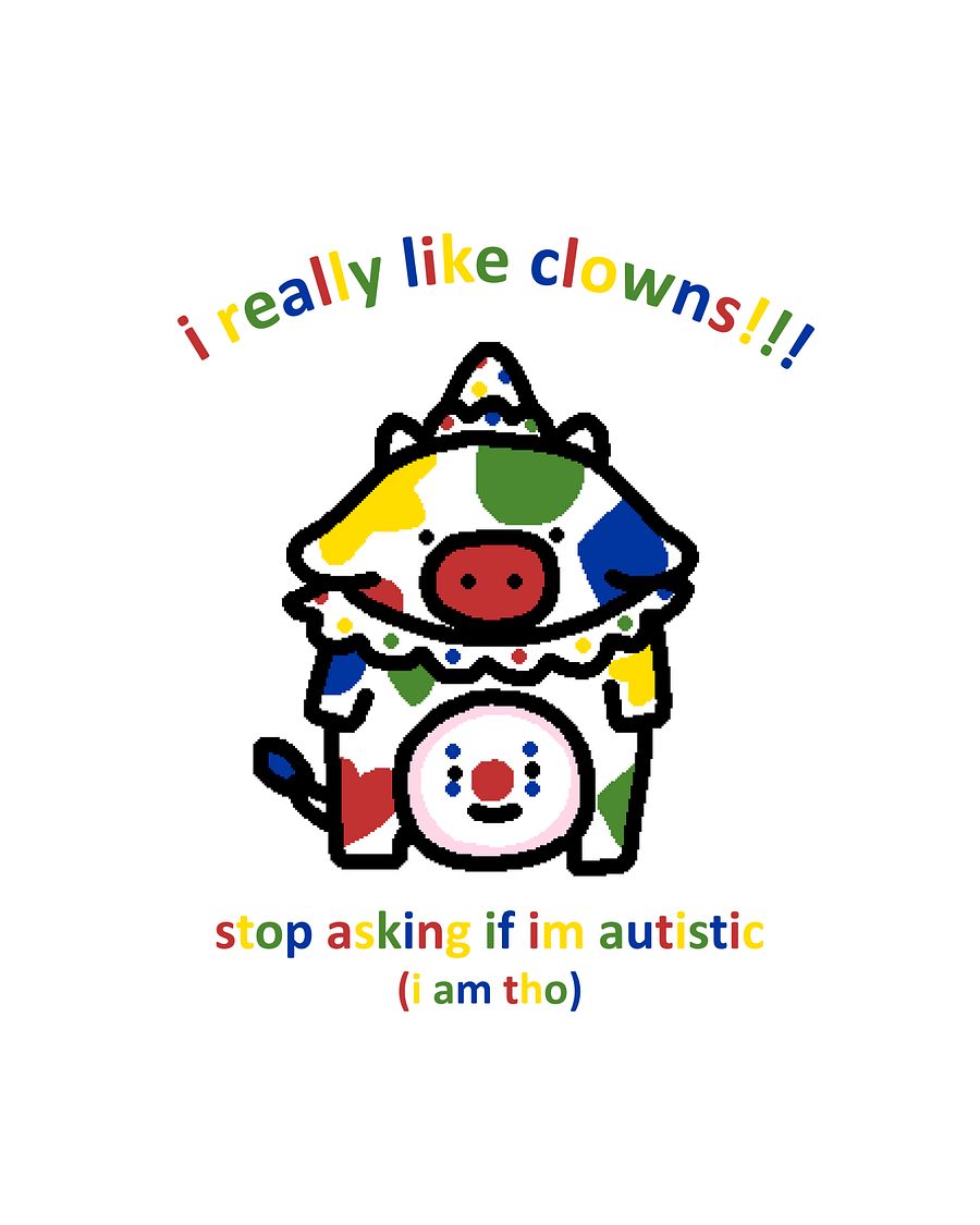 🐮autism clown hoodie🖤 product image (3)