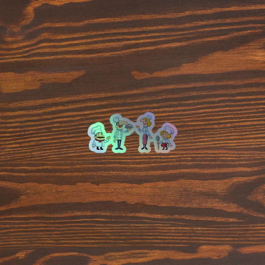 Too Many Cooks in the Kitchen - Kiss-Cut Holographic Sticker product image (3)