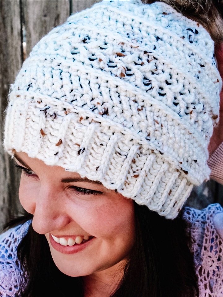 Persinette Beanie Crochet Hat Pattern | Instant PDF download with Photo Tutorial product image (1)
