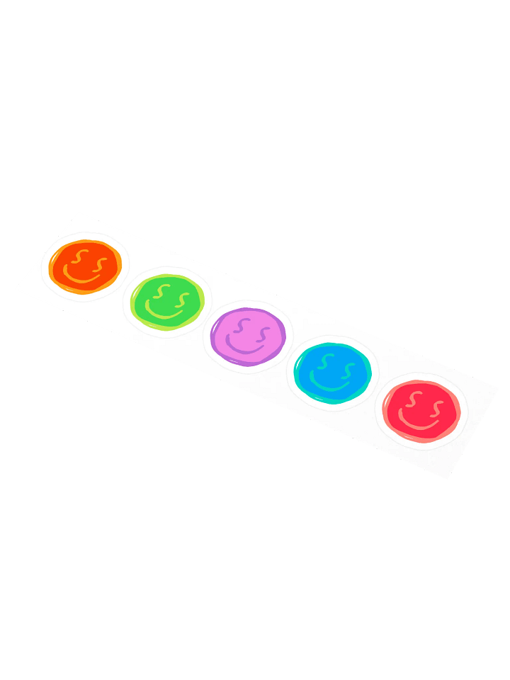 Silly Smile Rainbow Sticker Pack product image (1)
