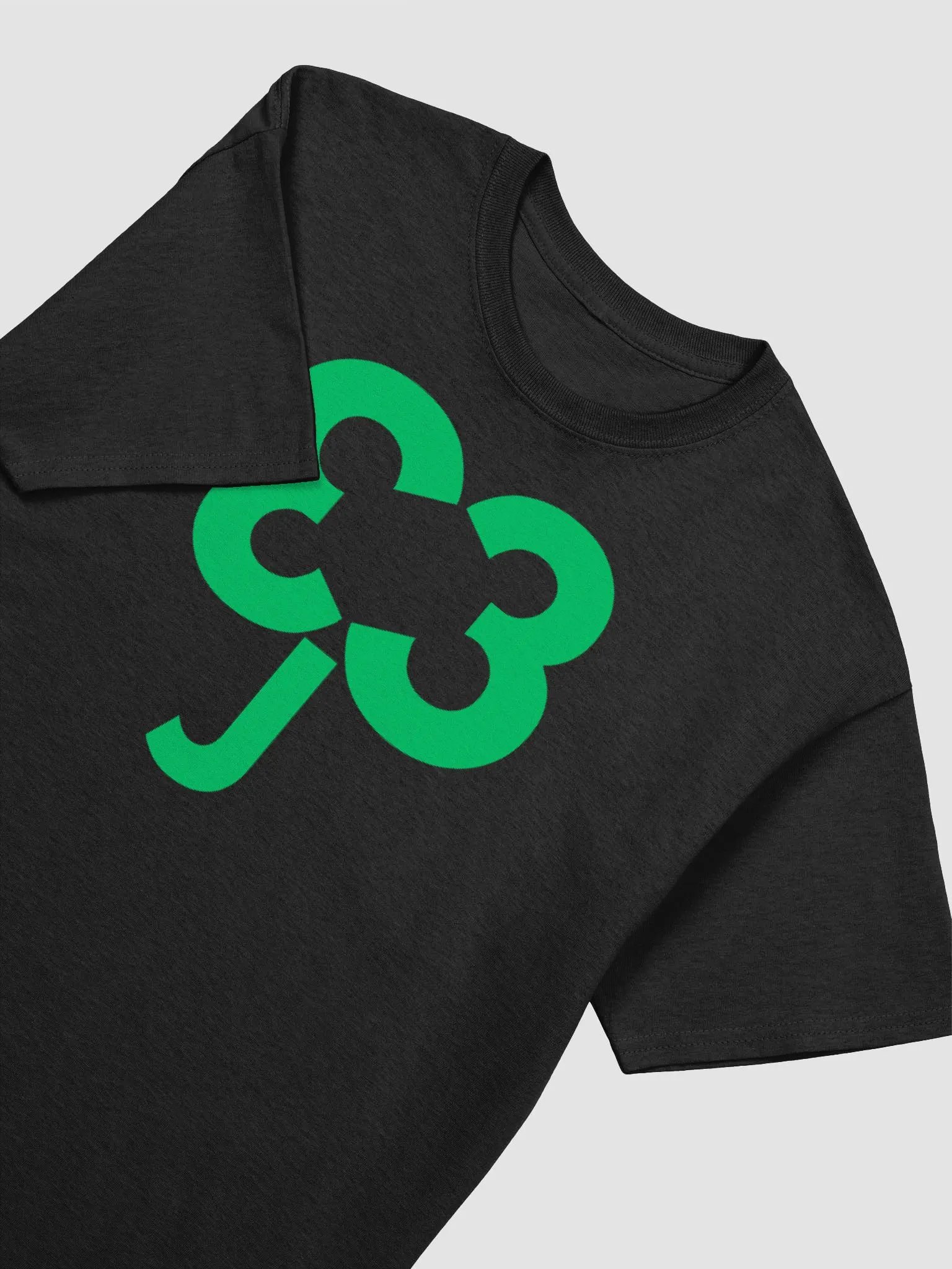St. Patricks Day Text Clover Tee (Black/Green) product image (3)