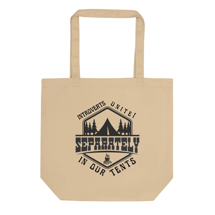 Funny sarcastic camping introvert canvas tote bag - 