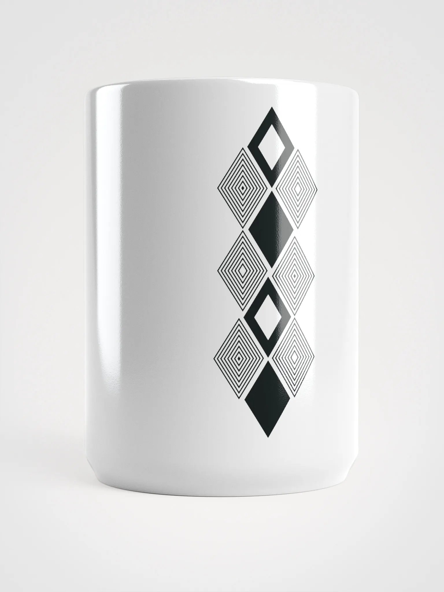 Black and white triangle design Mug product image (5)