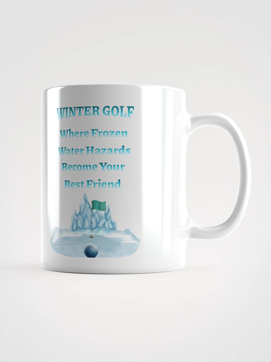 Winter Golf Funny Golfing Scene White Mug product image (17)
