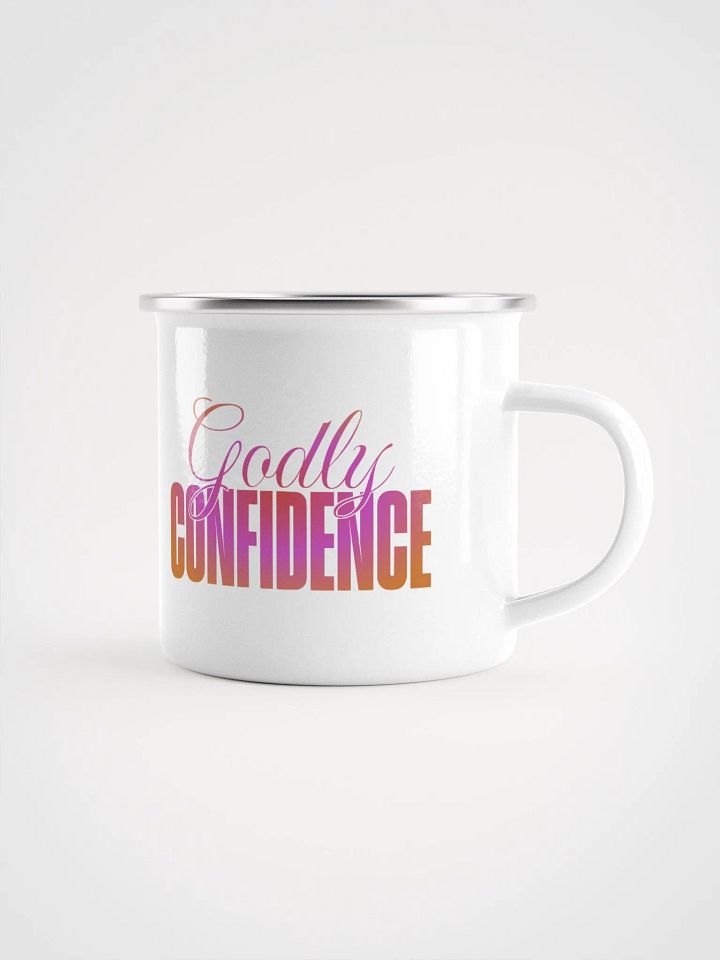 Godly Confidence Enamel Mug product image (1)