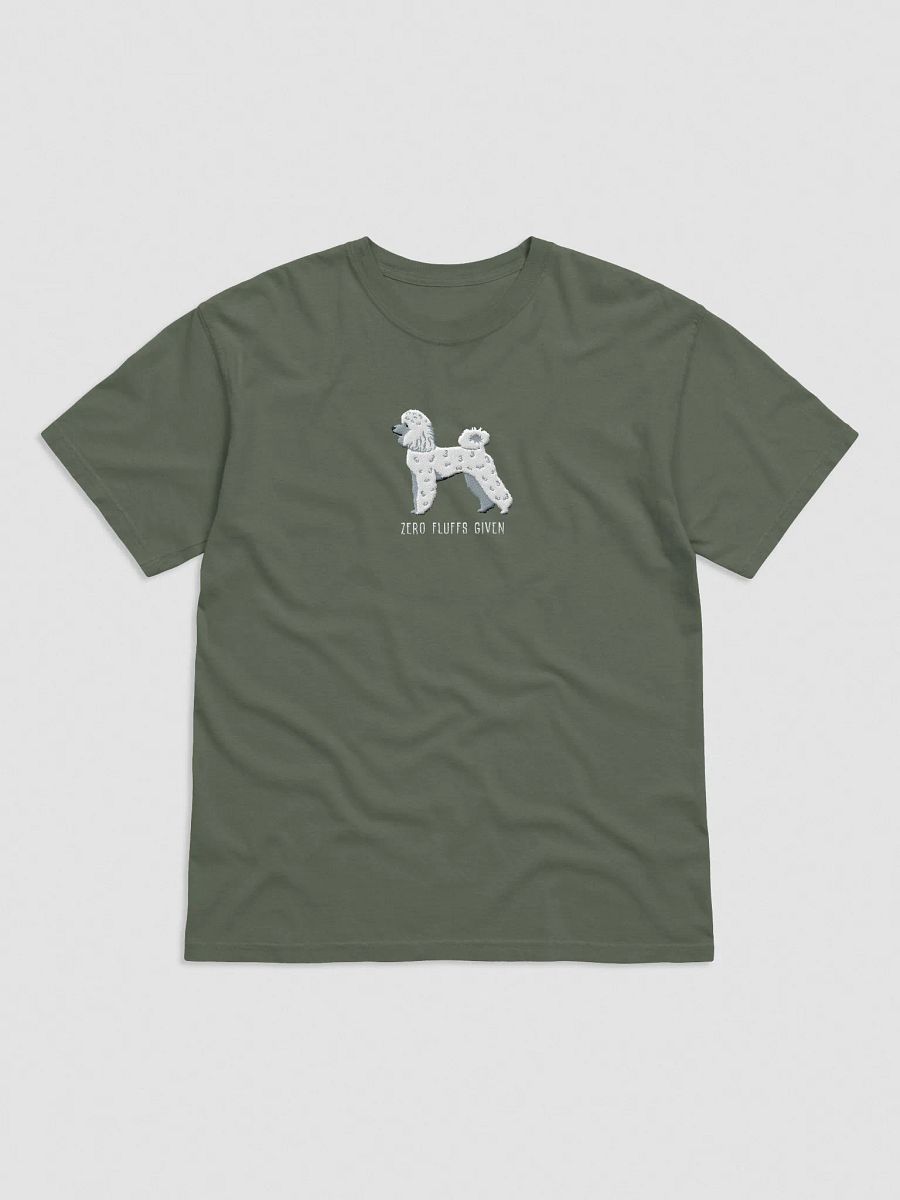 Zero Fluffs Given T-Shirt(Embroidered) of a Miniature Poodle(White) product image (25)