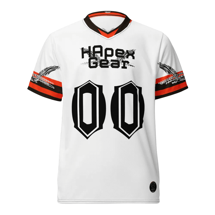 Dieter - White - Recycled Unisex Sports Jersey - Black HApex Gear Black Logo product image (3)