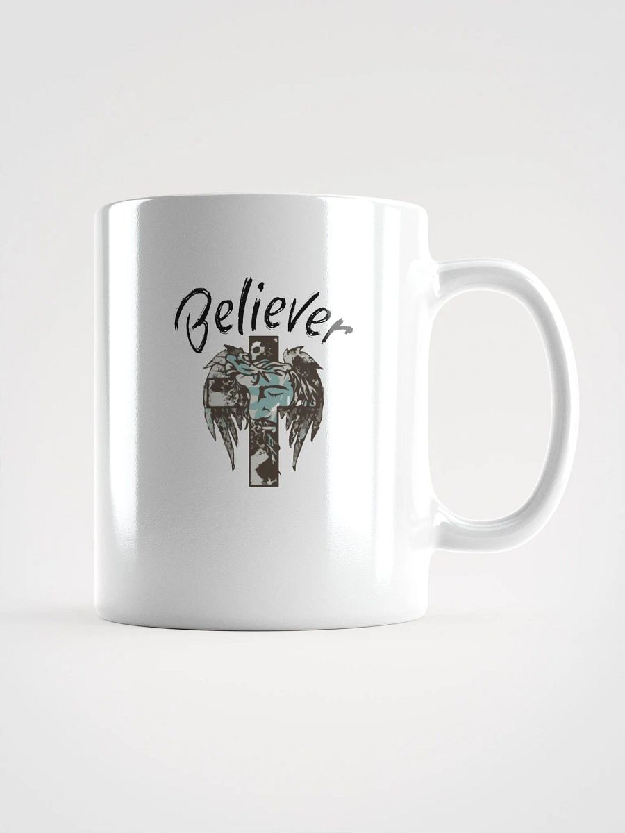 BELIEVER FAITH Fragmented Faces Glossy Mug product image (3)