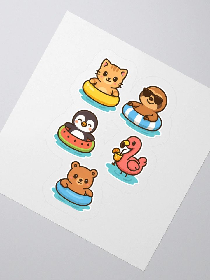 Animal Pool Party Sticker Set product image (2)