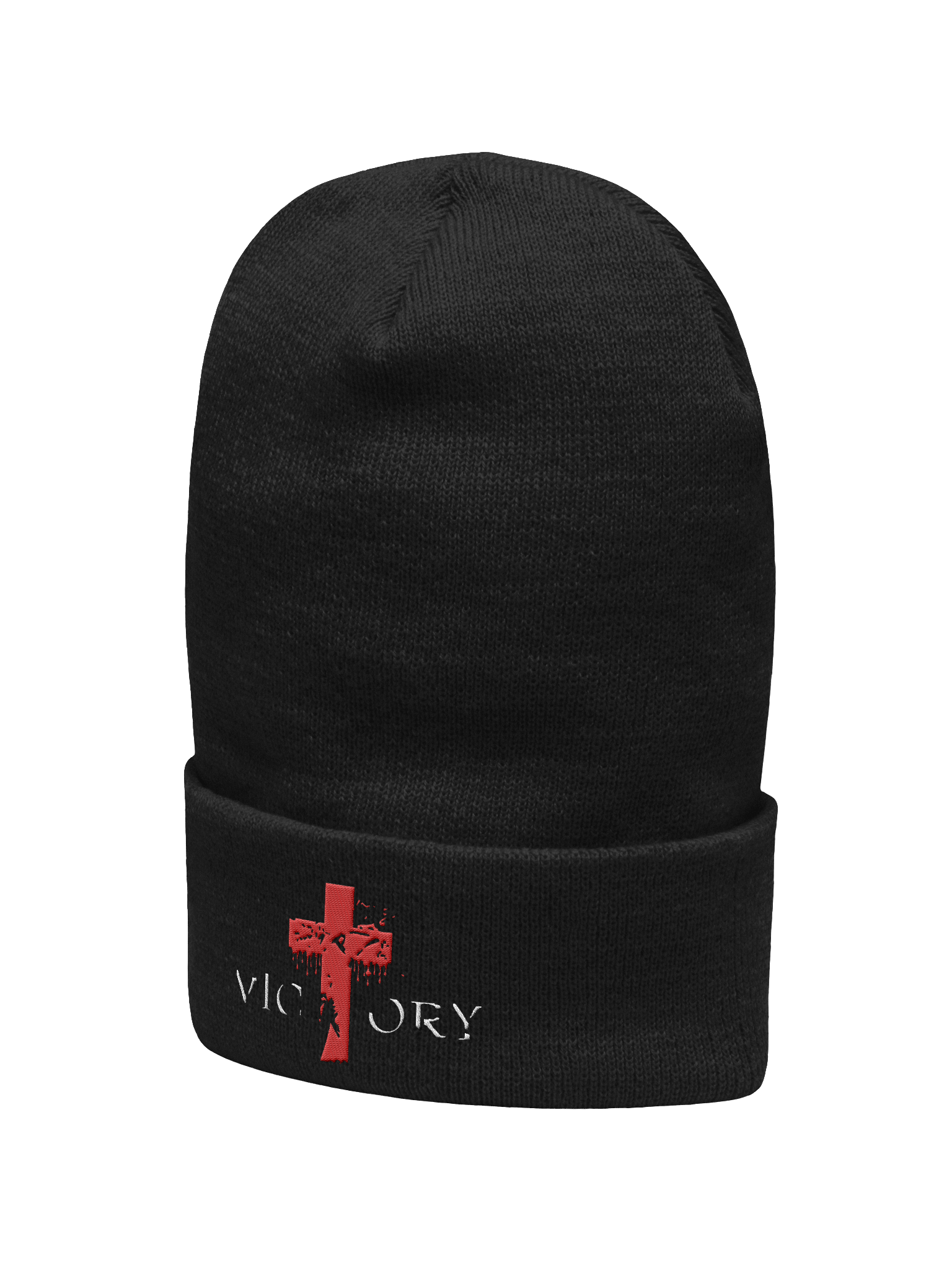Victory Cross Embroidered Beanie product image (7)