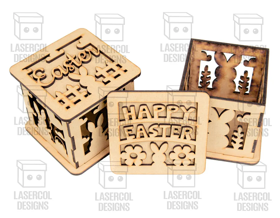 Easter Boxes Set (2 Sizes, 5 Styles) - Laser Cut Files product image (9)