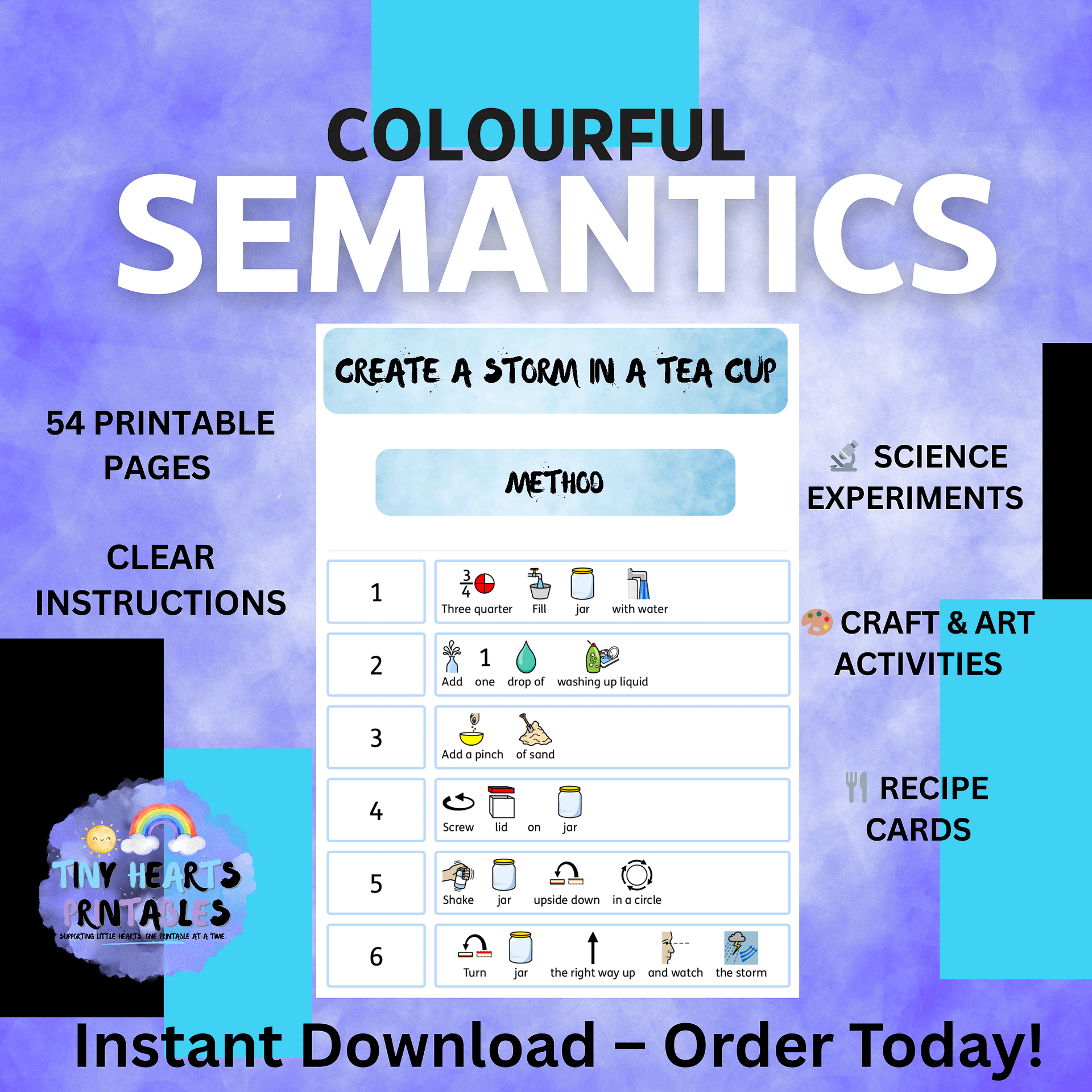 Colourful Semantics Recipes & Experiments Poster Bundle | 12 Visual Safety Rules for Kids | SEN, EYFS, Classroom, PSHE, Mental Health product image (3)
