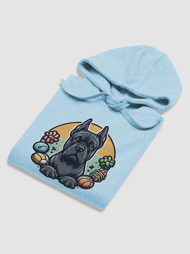 Cozy Black Cane Corso with Colorful Balls Hoodie – Playful Dog Lover Apparel product image (14)