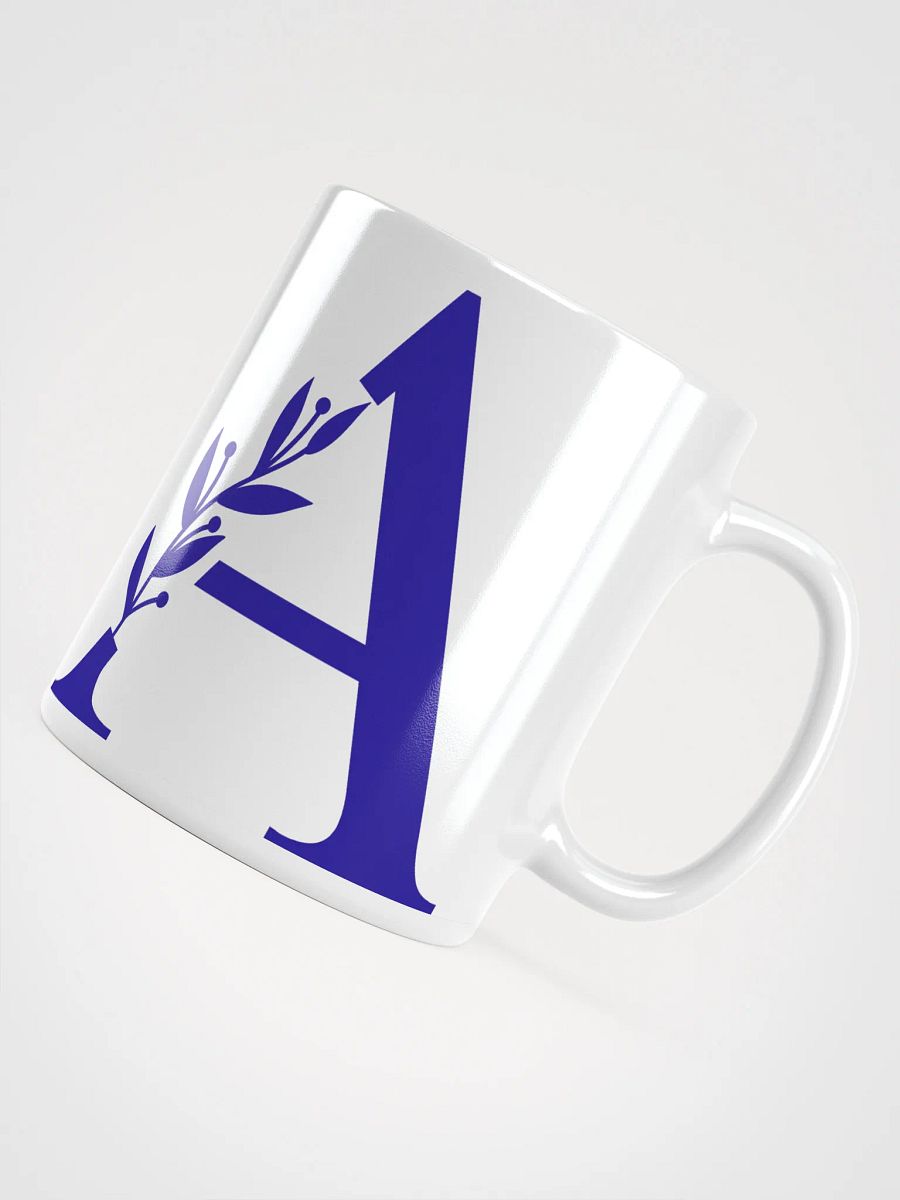 Aesthetic Foliage White Mug (Blue) product image (4)