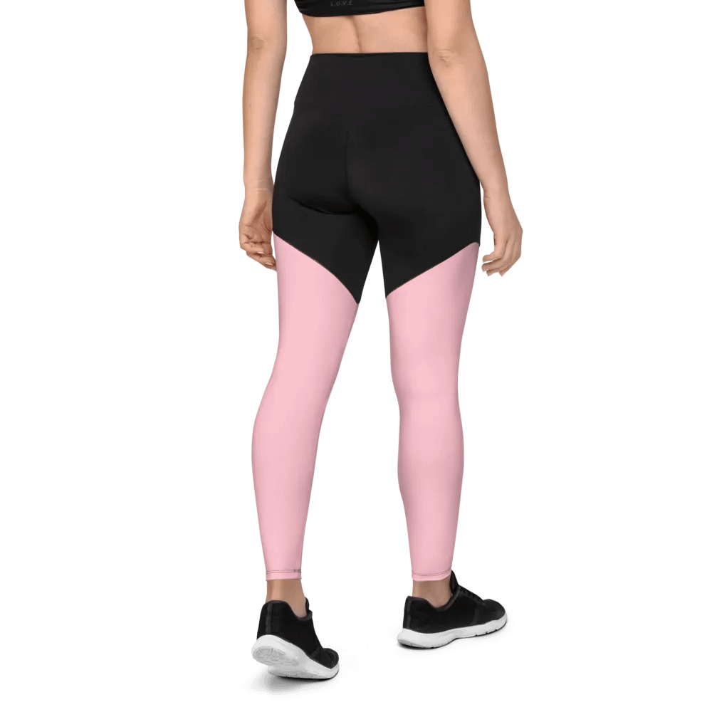 Plain Color Pink Sports Leggings product image (4)