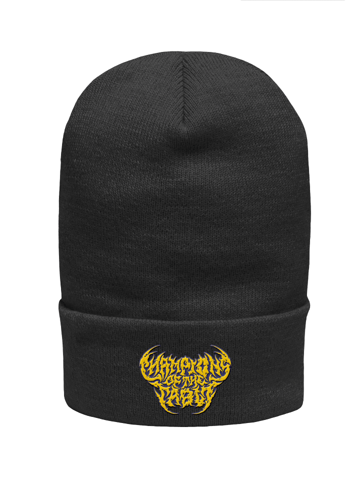 Champions of The Table - Black Metal Logo Beanie product image (2)