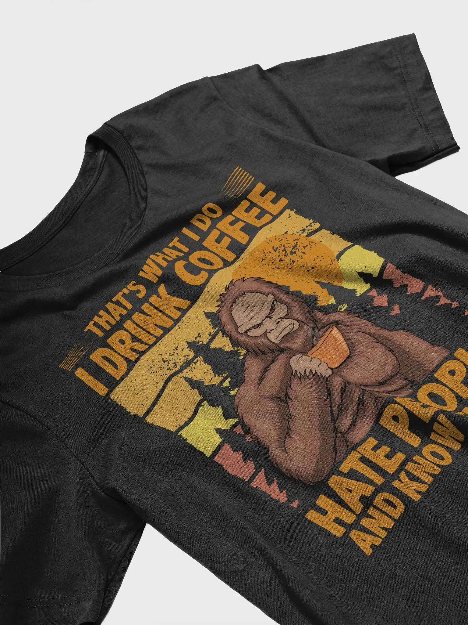 Grumpy Bigfoot Coffee Lover T-Shirt product image (3)