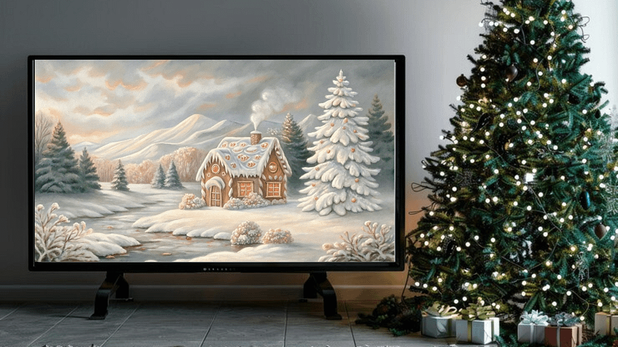 Gingerbread Cottage in Winter Wonderland - Frame TV VII product image (5)