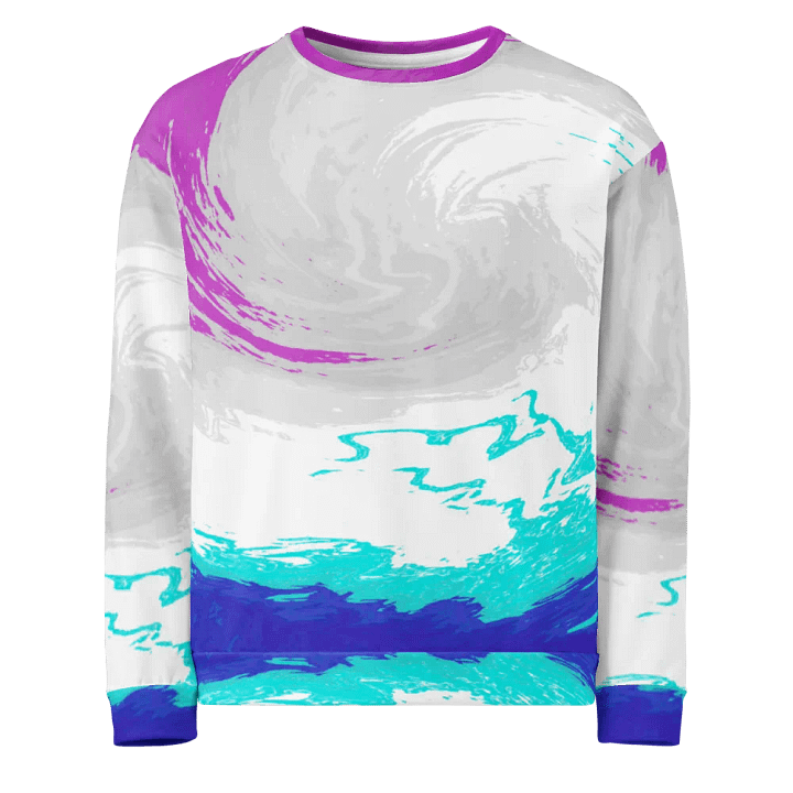 Abstract Vibrant Swirling Melting Forest Unisex Sweatshirt product image (2)