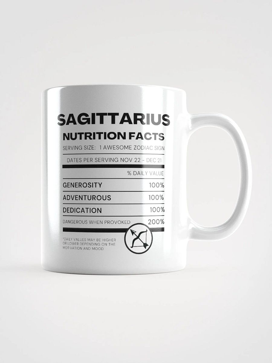 Sagittarius Nutrition Facts Mug product image (2)