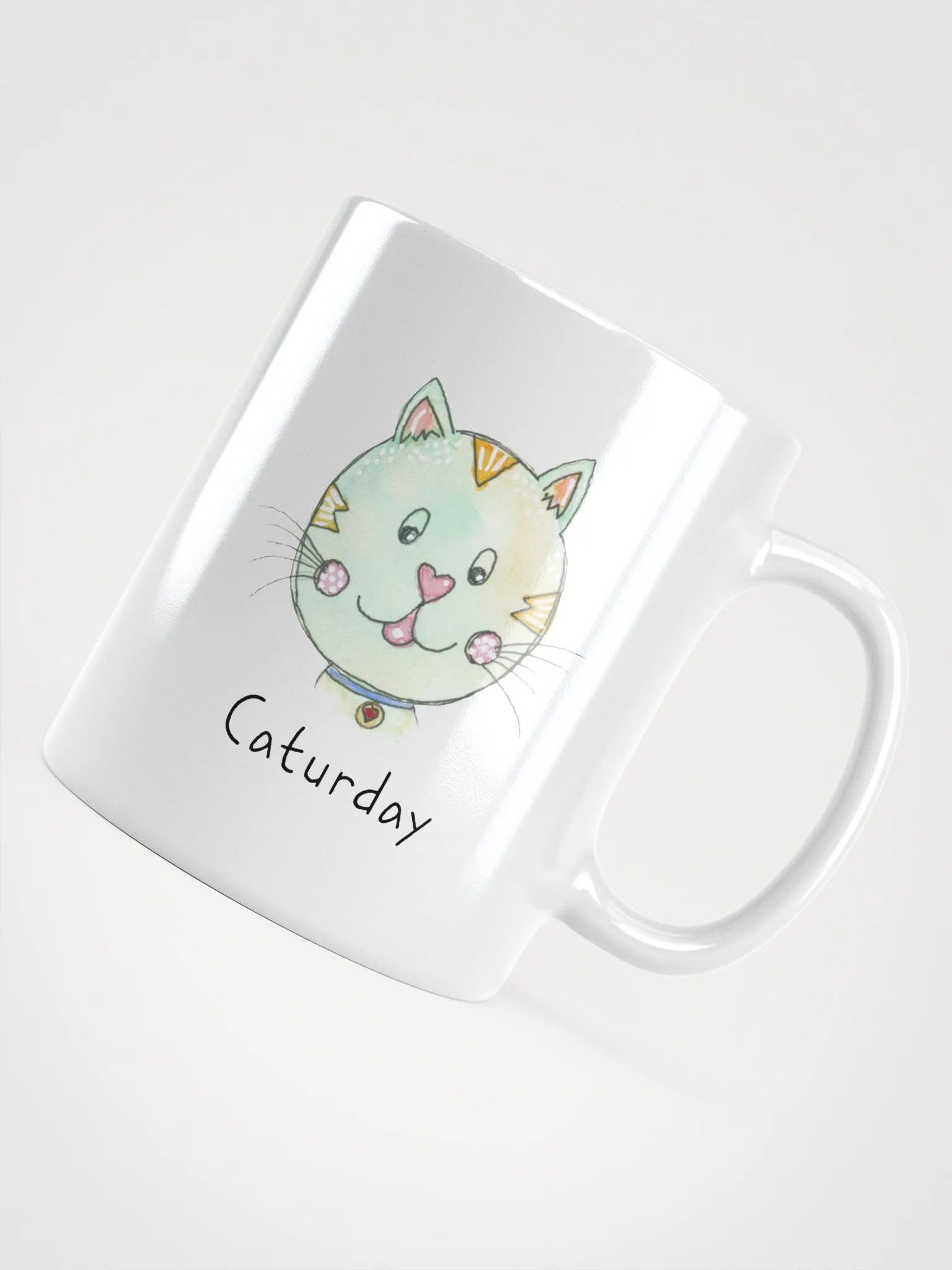 Caturday Whimsical Cat Faces Mug product image (5)