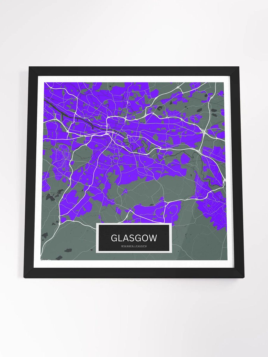 Framed Square Glasgow Art Maps product image (4)