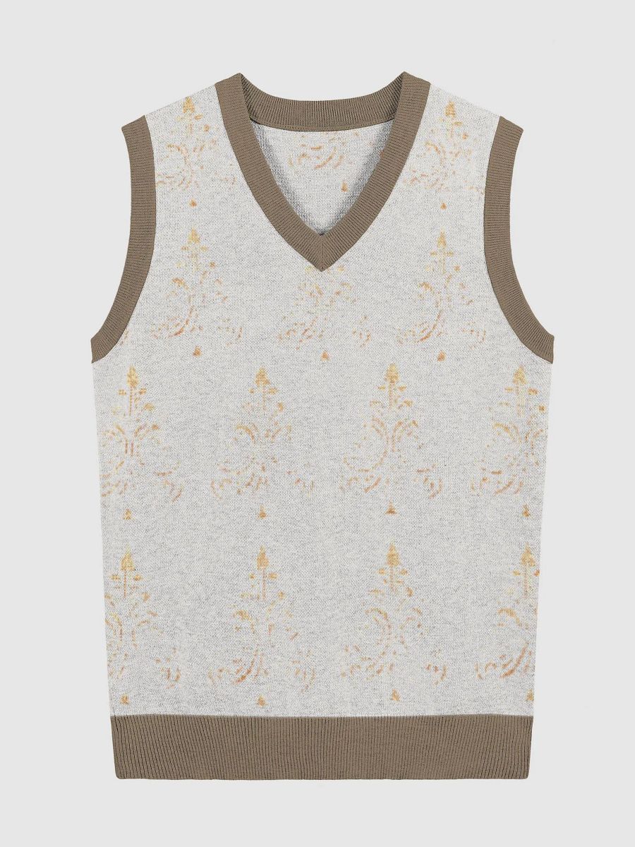 Customizable Jacquard V-Neck Vest product image (1)