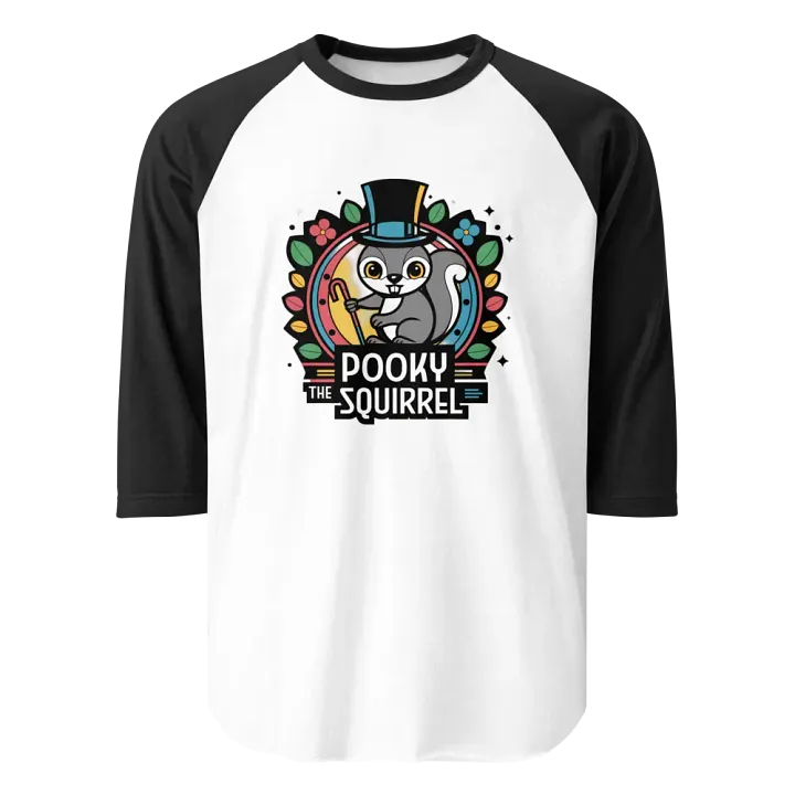Pooky's Dapper Squirrel Raglan Tee product image (1)