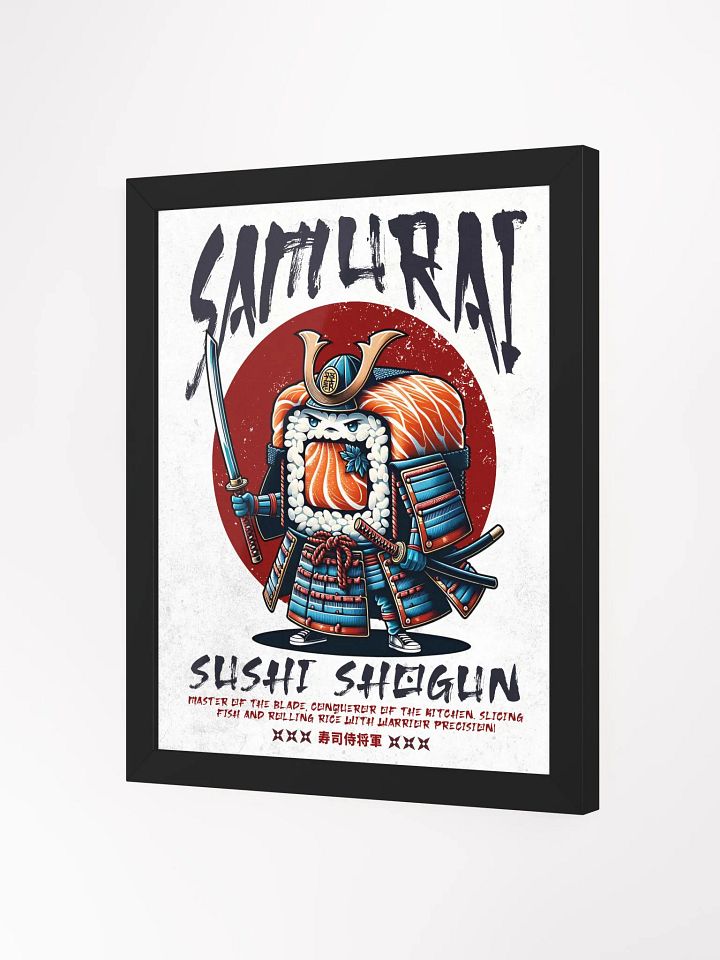 Framed Samurai Sushi Shogun Retro Poster product image (2)