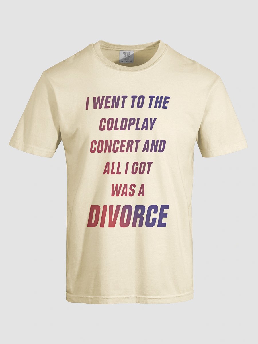 Coldplay Concert Divorce Gradient T-Shirt product image (1)