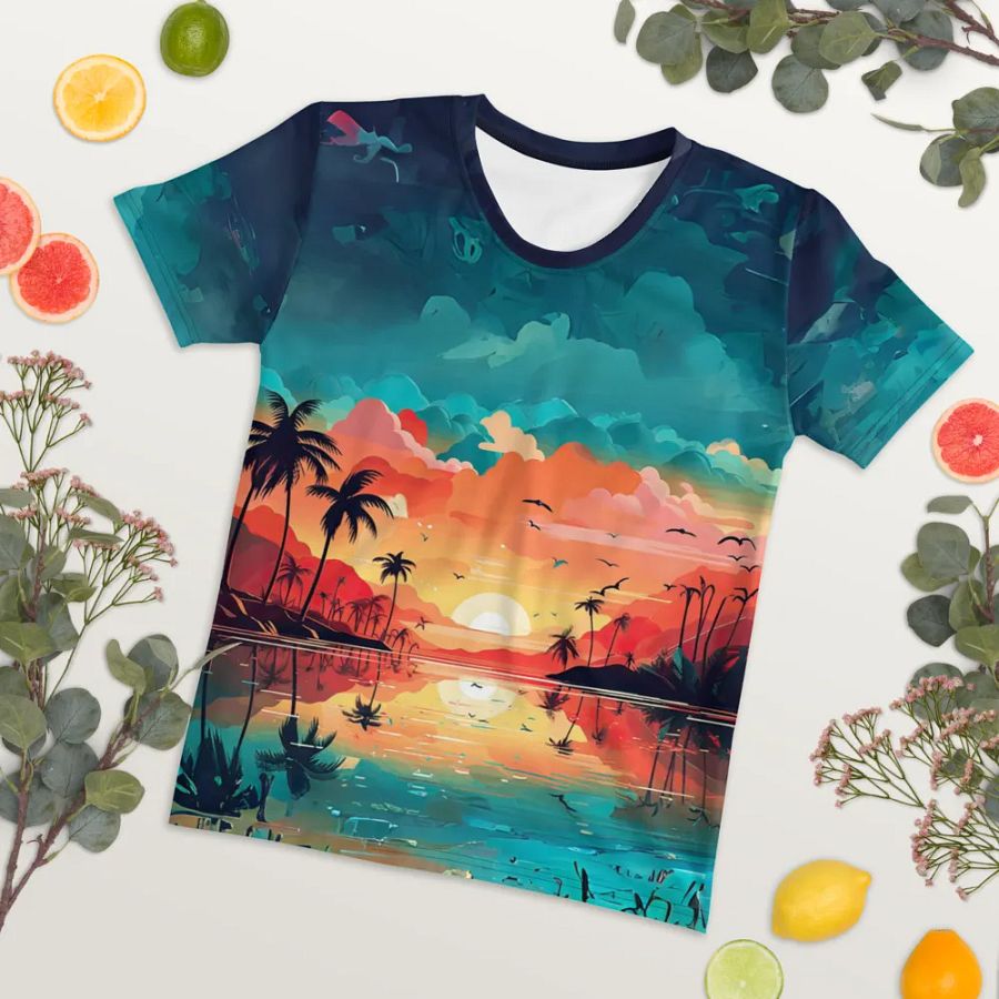 Tropical Sunset All Over Print T-shirt product image (9)
