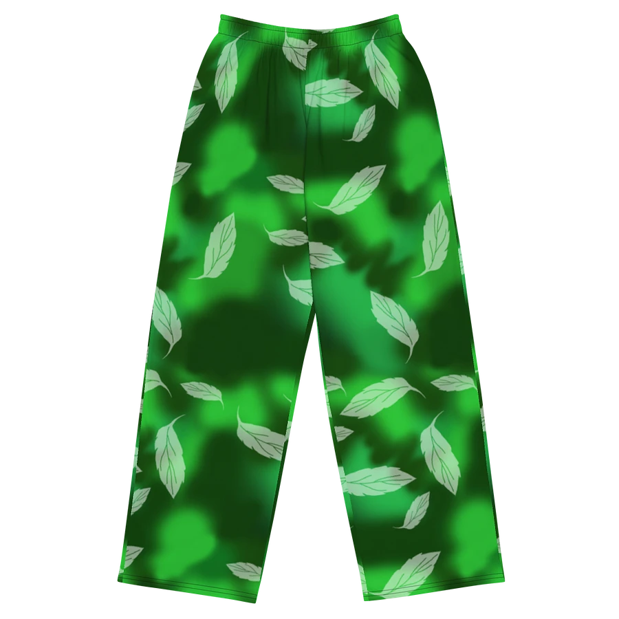 Green Leaf Pattern Wideleg Pants product image (2)