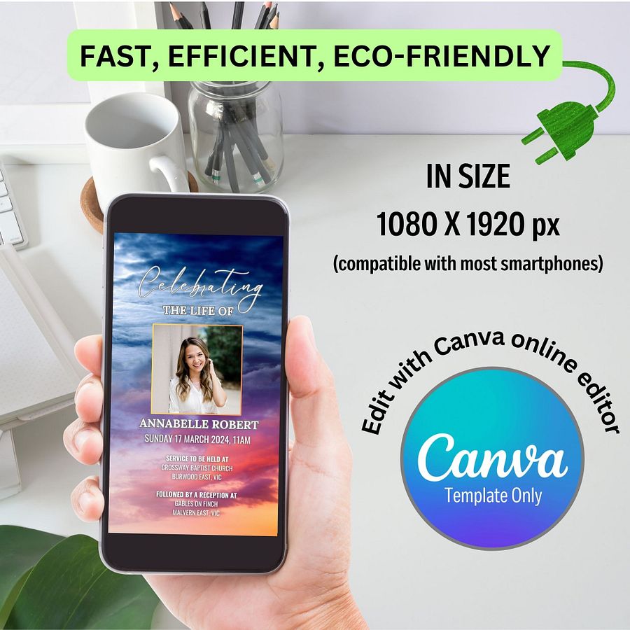 Magic Sky Evite Canva Template product image (3)