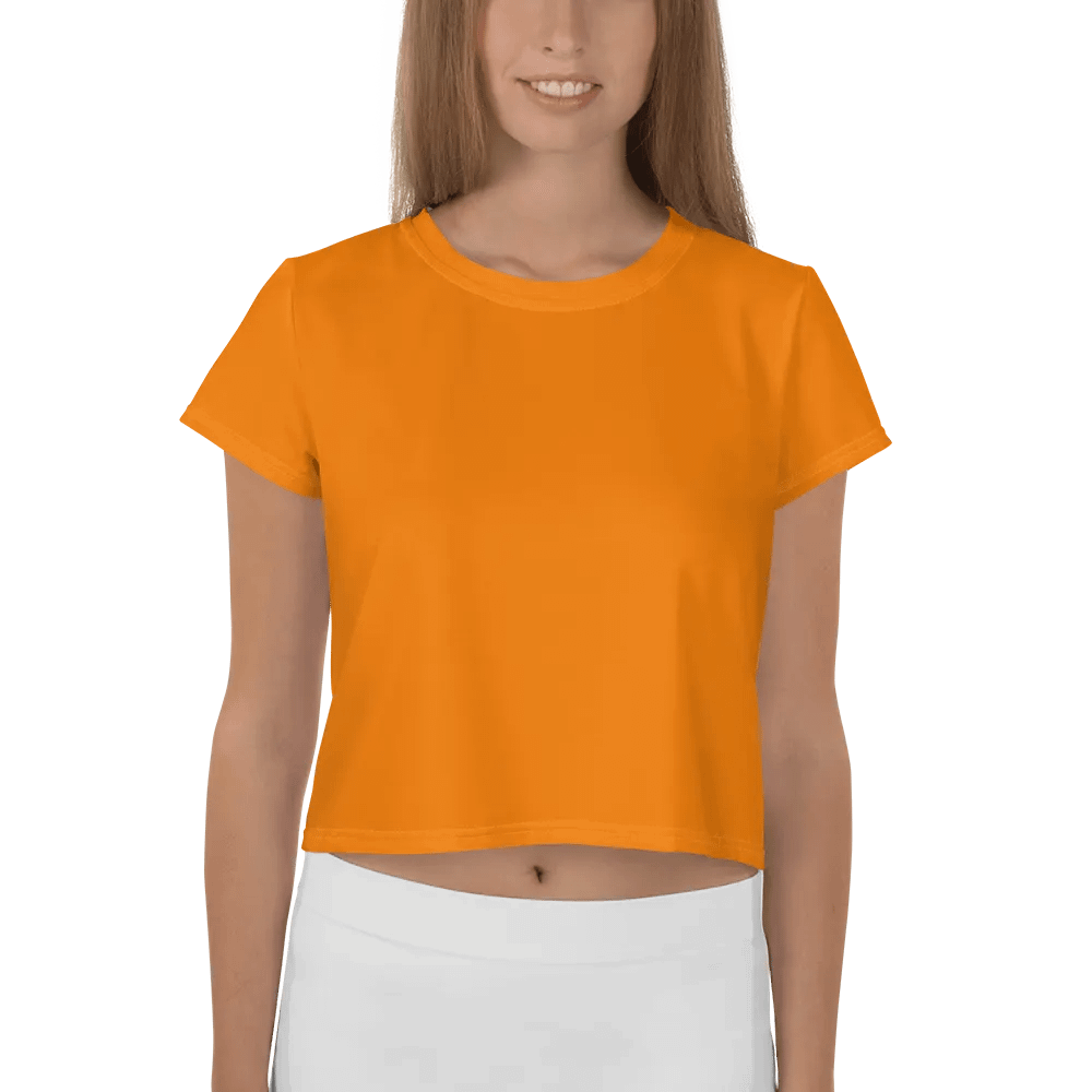 Plain Color Orange Crop Tee product image (1)