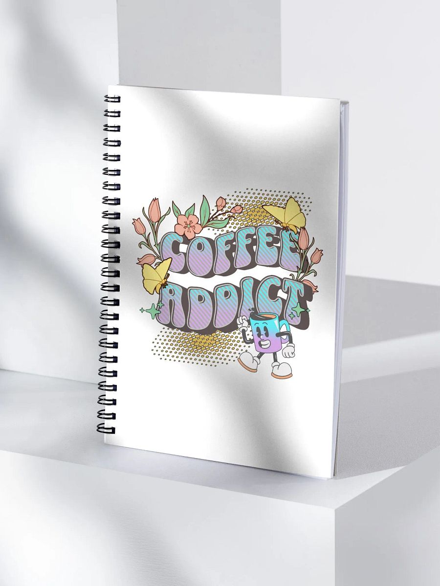 Coffee Addict Mascot Mug Cheerful Notebook product image (3)