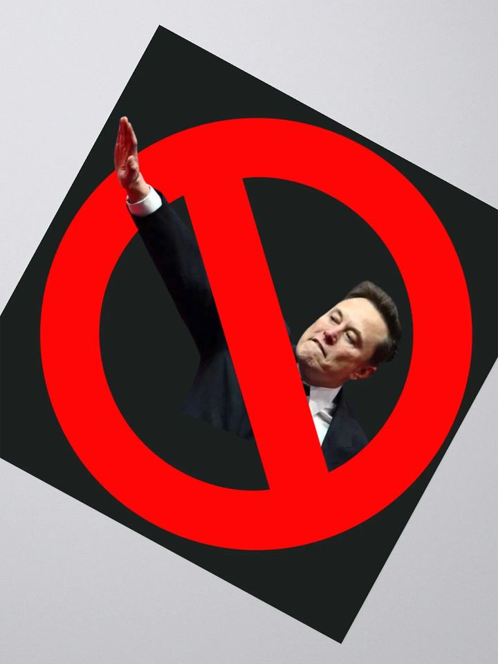 Anti-Elon Tesla Sticker. product image (2)