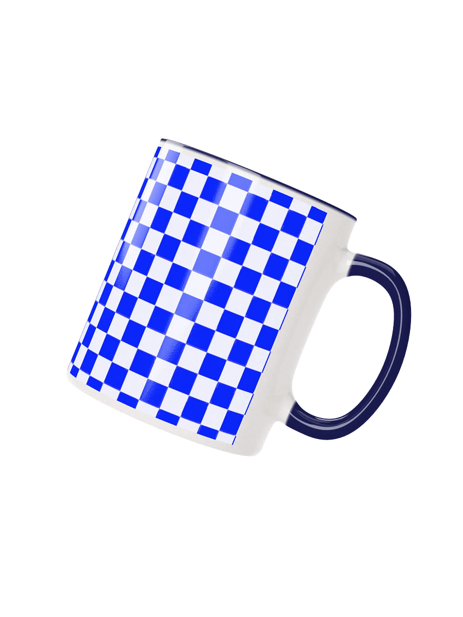 Checkered! Blue and White Checkers Mug product image (13)