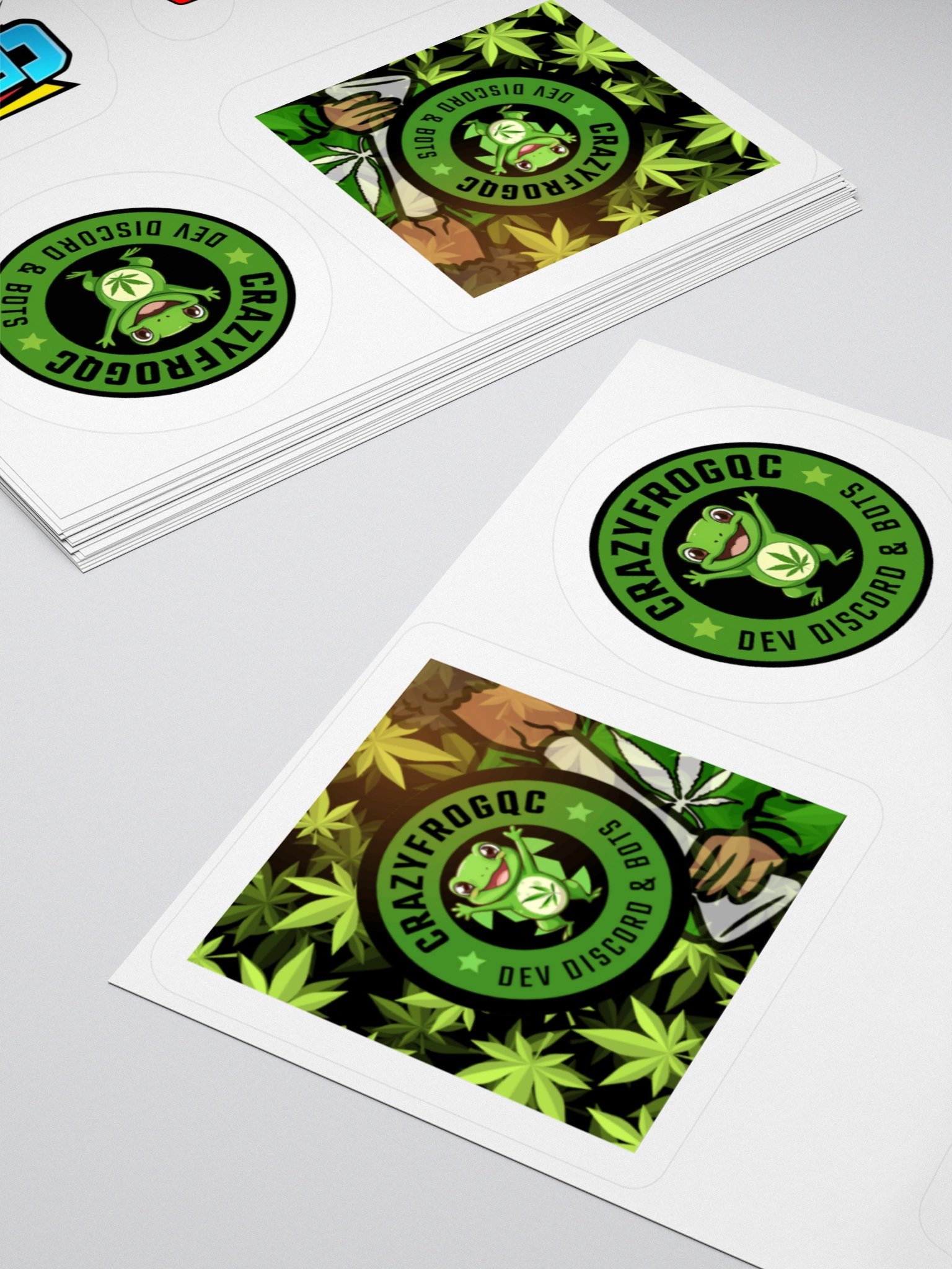 Cannabis Frog Kiss Cut Stickers product image (8)