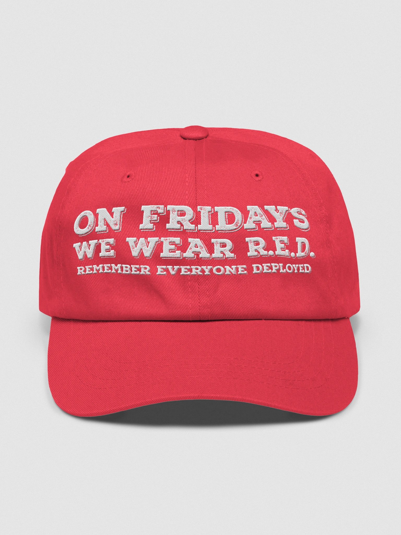 Classis Dad Hat (On Fridays We Wear R.E.D. (Remember Everyone Deployed)) product image (1)