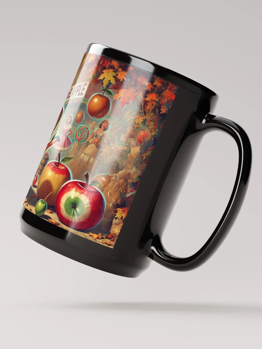 Caramel Apple Lady Coffee Cup - 15 oz Black Glossy Mug product image (3)