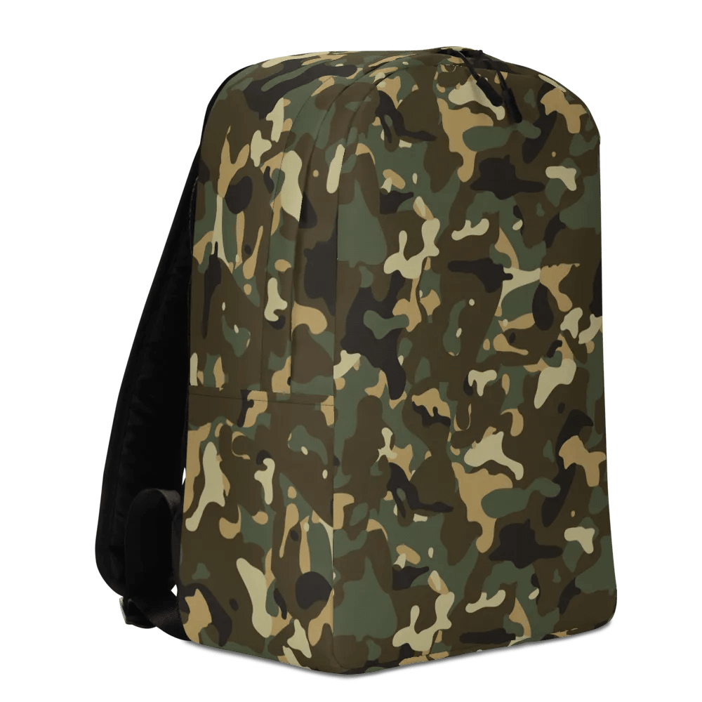 Military Green Camouflage All-Over Print Minimalist Backpack product image (6)