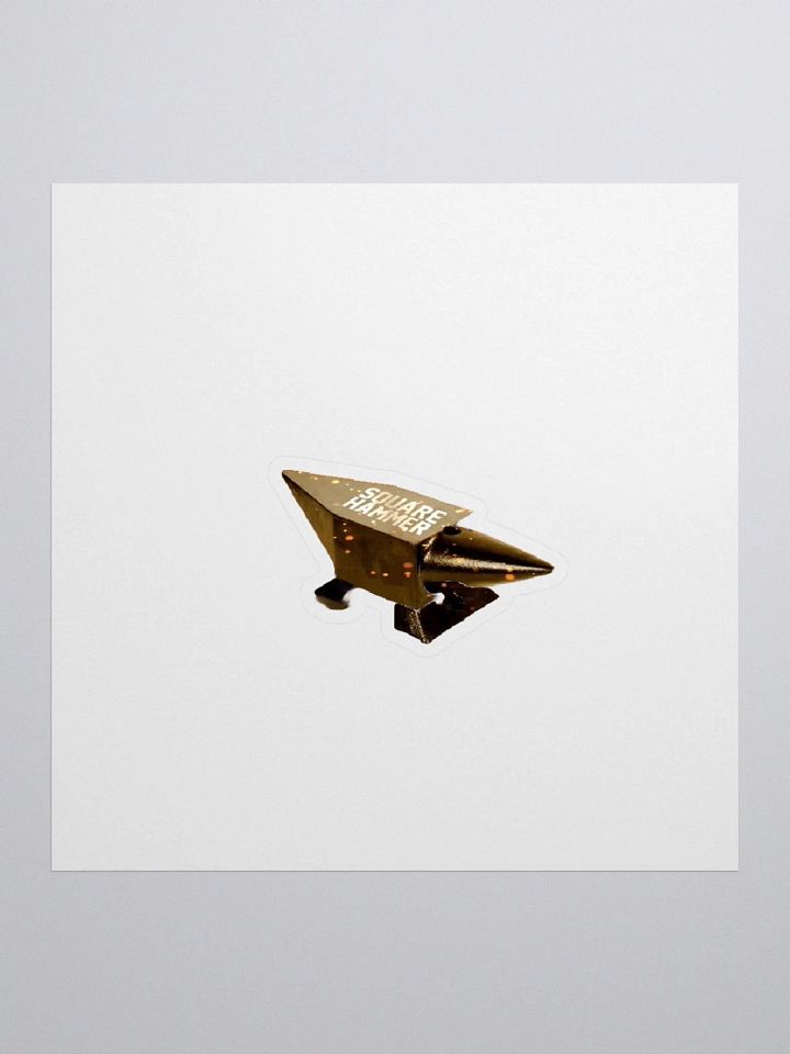 Square Hammer Anvil Kiss Cut Sticker product image (1)