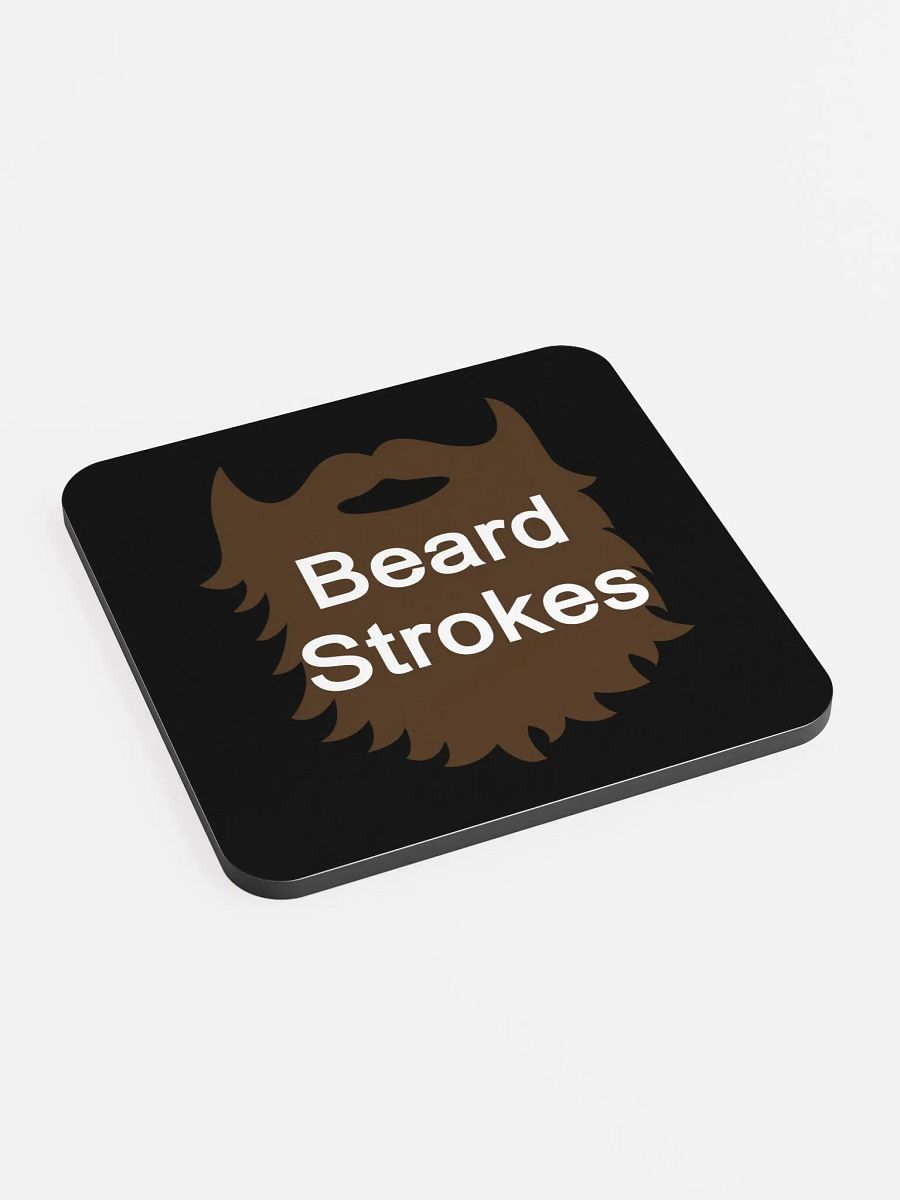 Beard Strokes Coaster (Black) product image (2)