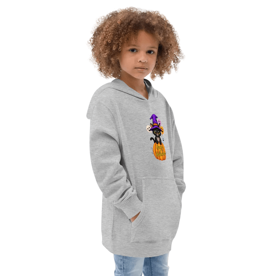 Witchy Sitting Pumpkin Cat Youth Pullover Fleece product image (31)
