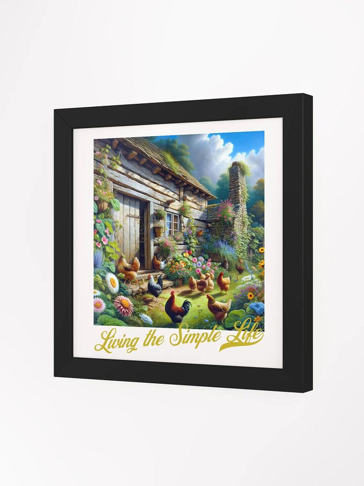 Living the Simple Life Framed Square Poster | Serene Living | Tranquil Life | Simple Joys Wall Art | Peace and Simplicity Decor | Serenity in Simplicity | Calming Wall Decor | Live Simply, Live Fully product image (2)