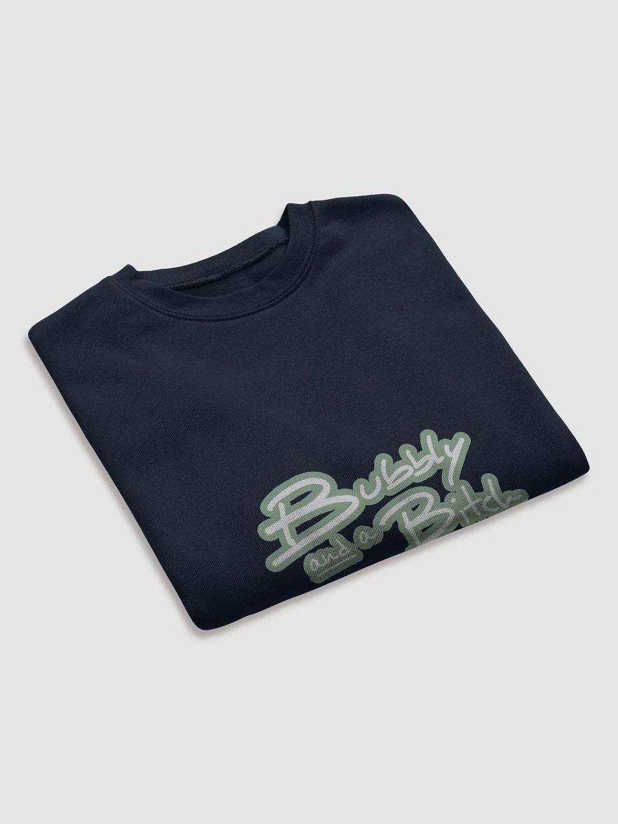 Bubbly and a B*tch (lined design, #96B697) Women's Fleece Crop Sweatshirt product image (31)