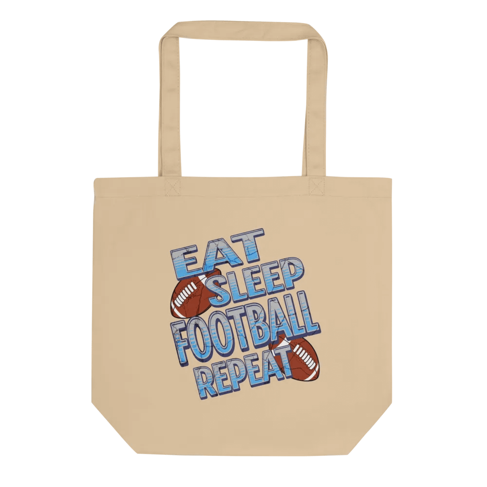Eat Sleep Football Repeat Groove Tote Bag product image (1)